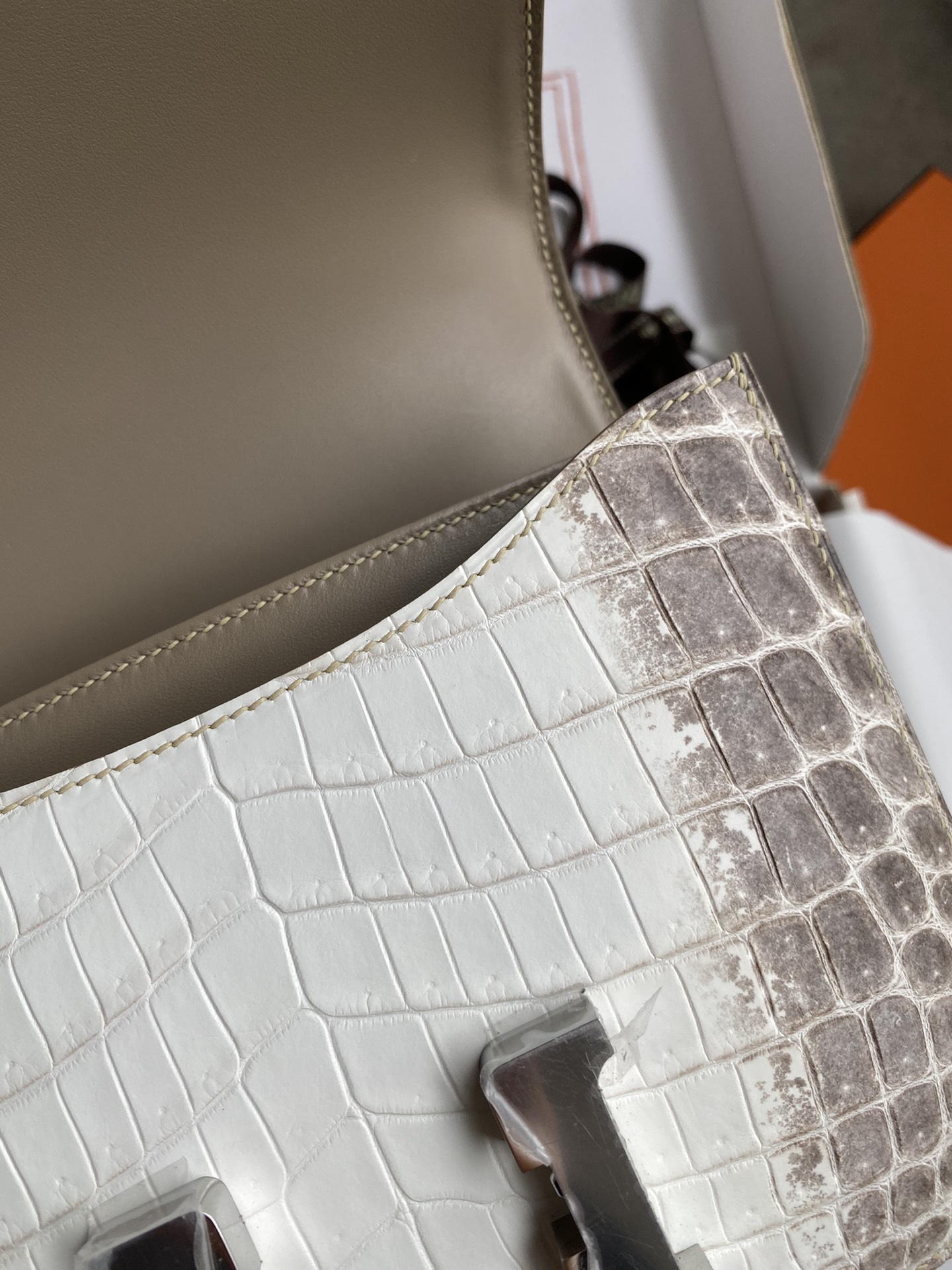 Hermes Constance 18 Mini Handmade Bag In Himalayan Crocodile Niloticus Leather